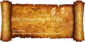 Gürtler Valéria névjegykártya